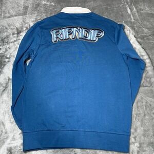 Ripndip Shirt Men Size Small Blue Polo Rugby Street Wear Embroidered New w/ Tags